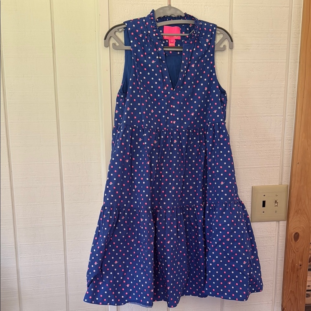 Lilly Pulitzer blue and pink swing dress. Size small